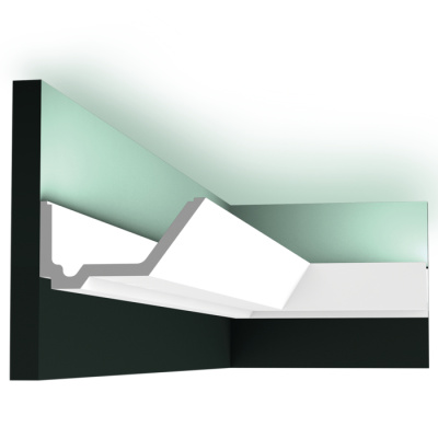 Карниз для скрытой подсветки C358 RAIL 7.3x14 см